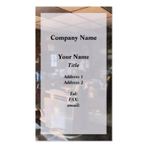 Barber Shop With Sun Streaming Through Window Business Card Templates