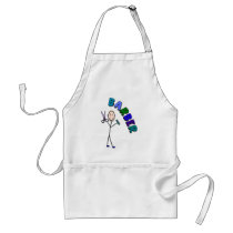 Barber Stick Person Design With Scissors/Comb Apron