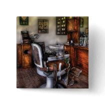 Barber - The Barber Chair Pinback Buttons