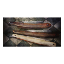 Barber - The Razor Custom Photo Card