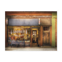 Barber - Towne Barber Shop Post Card