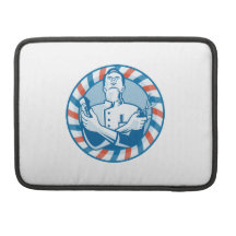 Barber With Clipper Hair Cutter and Scissors Sleeves For MacBooks