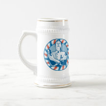 Barber With Clipper Hair Cutter and Scissors Mugs