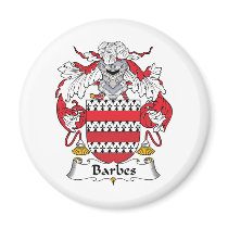 Barbes Family Crest Refrigerator Magnets