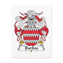 Barbes Family Crest Post Card