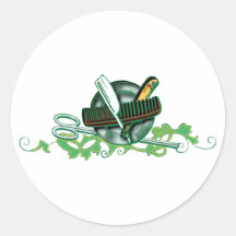 Barbier barber runder sticker