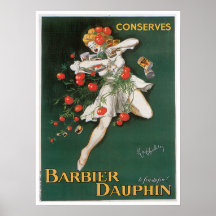Barbier Dauphin Conserves Vintage Food Ad Art Print