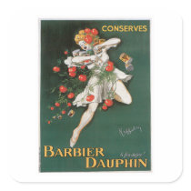 Barbier Dauphin Conserves Vintage Food Ad Art Stickers