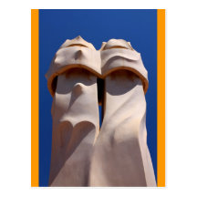 Barcelona, Antoni Gaudi's Chimney Tops Post Cards