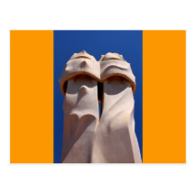 Barcelona, Antoni Gaudi's Chimney Tops Postcards