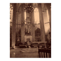 Barcelona Cathedral Sepia posters