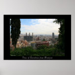 Barcelona City View Poster