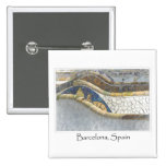 Barcelona Spain Parc Guell Tourist Destination Button
