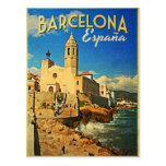 Barcelona Spain Vintage Travel Postcards