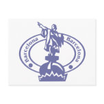 Barcelona Stamp Postcard