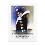 "Barcelona" Vintage Trade Fair Poster Postcard