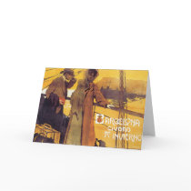 Barcelona Vintage Travel Poster Card