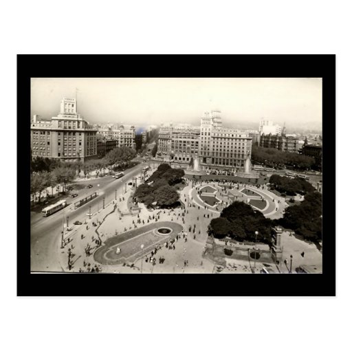 Barcelone, vieille carte postale