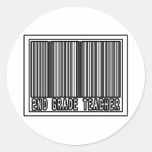 Barcode 2nd Grade Teacher Stickers