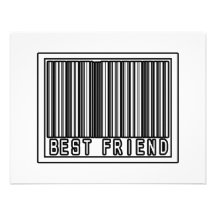 Barcode Best Friend Personalized Announcements