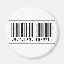 Barcode Boomerang Thrower Refrigerator Magnets