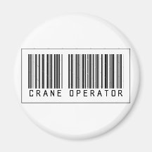 Barcode Crane Operator Refrigerator Magnets