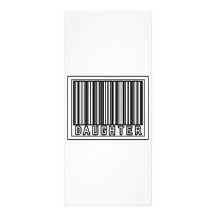 Barcode Daughter Full Colour Rack Card