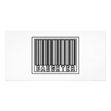 Barcode Daughter Photo Greeting Card