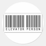 Barcode Elevator Person Sticker