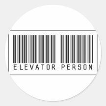 Barcode Elevator Person Sticker