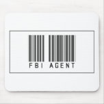Barcode FBI Agent Mouse Pad