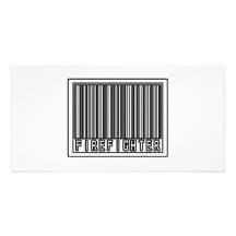 Barcode Firefighter Photo Card Template