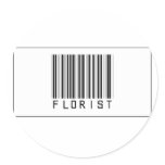 Barcode Florist Round Sticker