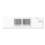 Barcode Funeral Director Bumper Sticker