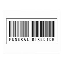 Barcode Funeral Director Postcard