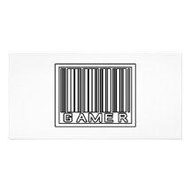 Barcode Gamer Personalized Photo Card