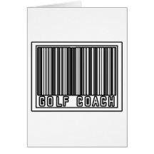 Barcode Golf Coach Greeting Card