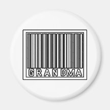 Barcode Grandma Fridge Magnet