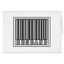 Barcode Husband Greeting Cards