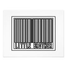 Barcode Little Brother Custom Invites