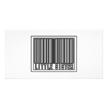 Barcode Little Sister Photo Greeting Card