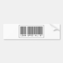 Barcode Loan Specialist Bumper Sticker