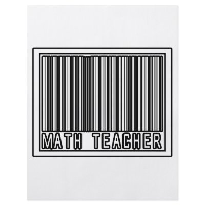 Barcode Math Teacher by mathteachershirts