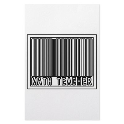 Barcode Math Teacher by mathteachershirts