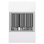 Barcode Math Teacher stationery