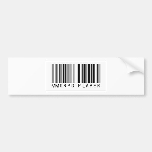Barcode MMORPG Player Bumper Sticker
