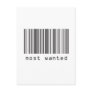 Barcode - Most Wanted Postcard
