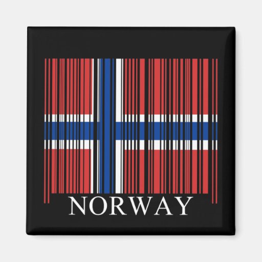 Barcode Norway Flag Refrigerator Magnet