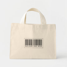 Barcode Nuclear Engineer Tote Bags