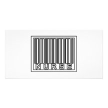 Barcode Nurse Custom Photo Card
